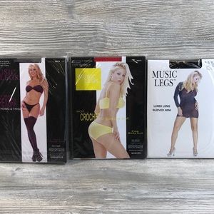 Music Legs Lingerie Lot of 3 Outfits